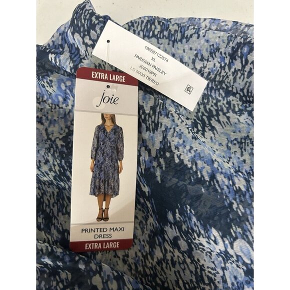 Joie Limited Edition Parisian Paisley Printed Maxi Dress Country Wedding Size XL - Picture 8 of 12